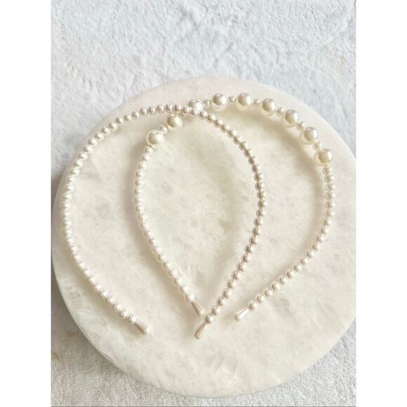Set of 2 pearl hair headband - Picture 3 of 3
